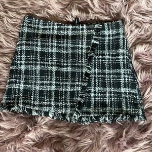 Aqua Mini plaid skirt